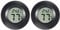 2Pcs Mini Rundes Hygrometer Thermometer Digital LCD Monitor Meter Gauge Innen Außen Luftfeuchtigkeit Temperaturanzeige für Luftbefeuchter Luftentfeuchter Babyzimmer Fahrenheit oder Celsius