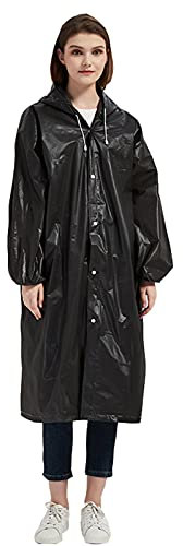 SDER ImperméAble Grande Taille ImperméAble à La DéRive Adulte Couleur Pure RandonnéE En Plein Air Jour De Pluie Voyage Coupe-Vent à Capuchon Oversize LéGer Et Transparent Veste ImperméAble BoutonnéE
