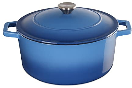 Mellerware - Cacerola de hierro fundido CUKING Heavy 26cm 5,3L | Apta para todos tipos de cocina: vitrocerámica, gas, horno, placa electrica e induccion | Antiadherente | Libre PFOA y PTFE | Azul