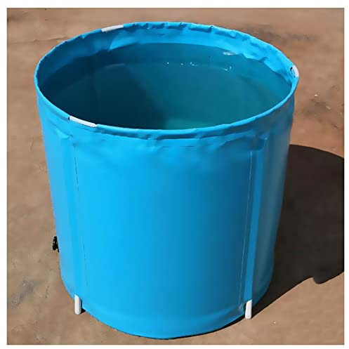 Blau Faltbar Regentonne Robust PVC Regenwassertank Zisterne Tank, Mit Spigot-Kit, Für Garten,Blau,400L/80X80CM