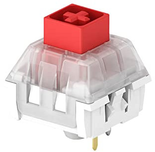 kutethy Kailh Box Switch weiß für mechanische Gaming-Tastatur, 3-polige Plattenmontage/RGB/SMD wasserdichter MX-Hebelschalter (72 Stück, Rot)
