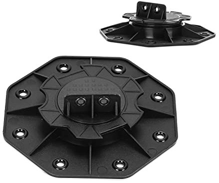 Cecaylie Stelzlager Höhenverstellbar, Stellfüße-Terrassenlager, Stellfuss für WPC, Terrassendielen-Unterkonstruktion Holz, füße verstellbar von 18 mm – 30 mm (20 Stück)