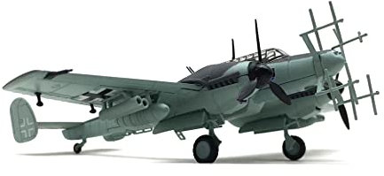 NUOTIE BF-110 G4 Jagdbomber 1/100 Metallflugzeug-Modellbausatz mit Ständer WW? Deutsche Druckguss-Legierung Kampfflugzeug Modellflugzeug Vorgefertigte