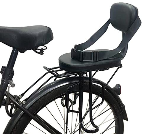 GUDPIG Supporto Posteriore per seggiolino Bici,Sedile Posteriore per Bicicletta,portabiciclette Universale per Bambini,con braccioli,Cintura di Sicurezza,poggiapiedi,per portabiciclette
