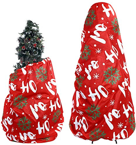 2 Pieces Large Christmas Tree Storage Bag with Drawstring for 7.5 Ft Christmas Tree Covers for Storage Upright Dust Proof Storage Containers