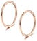 Rose Gold Hinged 18g Nose Rings Hoops 8mm Septum Ring Clicker Daith Rook Conch Cartilage Hoop Earrings Sleeper 2pcs