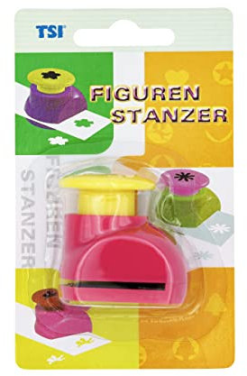 TSI Motivstanzer Herz II, Größe: (HxBxT) 4 x 3 x 4,5 cm, Stanzdurchmesser ca. 18 mm, ideal für Papier und Bastelkarton, Art. Nr. 49658-U-6