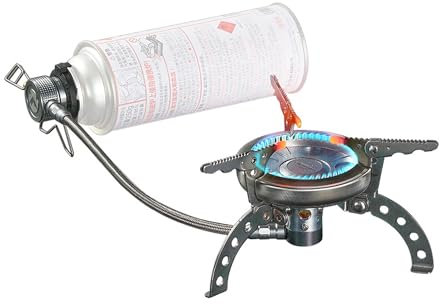 CAMPINGMOON Remote Butane Canister Stove with Hose and Storage Case XD-1-CB