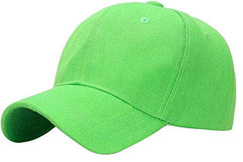 Kangqifen Herren Damen Einfache Einfarbiger Baseball Caps Kappe Mütze mit Klettverschluss Mehrfarbige Optionen Hellgrün