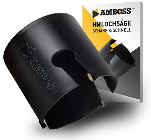 60 mm HM Lochsäge für Holz, Fliesen, Faserzement, Gips, Porenbeton, Kunststoffe - Lochbohrer/Lochkreissäge/Lochfräser - Schnitttiefe 58mm - M16 Gewinde - ohne Aufnahme