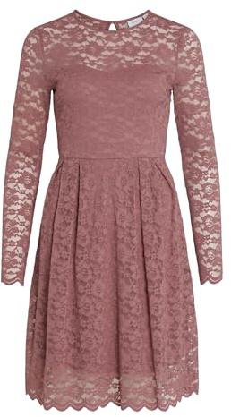 Vila Damen Vikalila L/S Lace Dress - Noos Dress