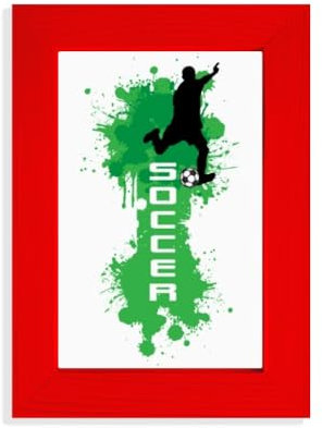 Text Fußball Sport Bild Display Kunst Rot Fotorahmen