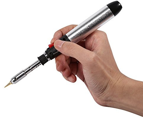 Saldatore senza fili 4 in 1, mini torcia da cucina, temperatura regolabile, torce di saldatura, strumento per saldatura a gas butano, kit di saldatura per gioielli