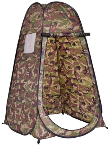 TANGZON Instant Pop-up Tent, Portable Shower Changing Room Tent with Zippered Windows & 4 Ground Stakes, Privacy Sun Shelter Tent for Toilet Fishing Hiking