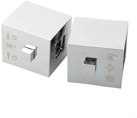 Knob Handles, Replacement Shower Control Handle Knob With Chrome Finish, It Comes With A New stop Ring, Grub Screw And End Cap