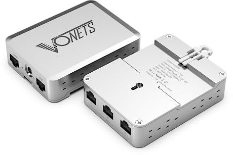 VONETS VS500 LAN Switch 5 Port Netzwerk Switch (Plug-and-Play Gigabit Switch LAN Splitter, LAN Verteiler, Ethernet Hub lüfterlos, Robustes Metallgehäuse), Farbe Silber