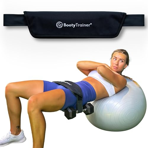 BootyTrainer® Hip Thrust Gürtel für Po Workouts | Po Training Gerät für Zuhause | Hip Thrust Belt schwarz