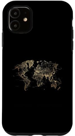 Hülle für iPhone 11 Weltkarte