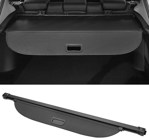 Motoforti Laderaumabdeckung Für Mitsubishi Eclipse Cross 18-24 | Einziehbar, Canvas, Schwarz Carbonfaser, 128.7 Cm & 101 Cm, 1 Stk., Hinten, Kofferraum, Privatsphärenschutz, Gepäcksicherung