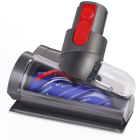 SpeHiate Anti-Groviglio Turbo Spazzola per Dyson V7 V8 V10 V11 V15, Mini Attrezzo Motorizzato Testina di Ricambio per Rimozione di Peli e Forfora sui Tessuti