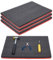 NBEADS 4 Pcs Tool Box Foams, Polyurethane Foam Sheet Foam Inserts for Cases Packing Toolbox Camera Storage and Crafts, Black and Red 41×30.5×2.5 cm