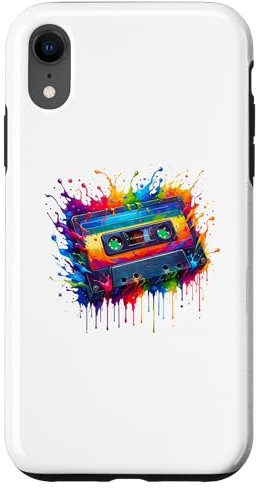 iPhone XR Splash Art Cassette Player Music Tape Recorder Case