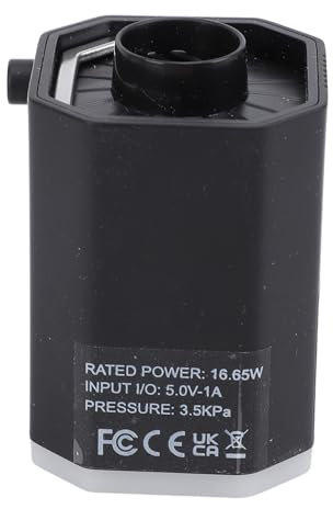 Minibomba de aire recargable, portátil, 3,5 KPa, inflador, bombas deflactoras con luz de camping para juguetes de piscina, colchoneta de camping, botes inflables