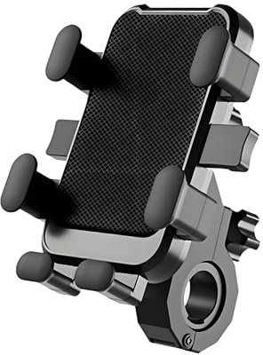 Support Telephone Moto Velo pour Harley Davidson Sport Glide, Support Téléphone Vélo à 360° Rotation, Porte Telephone Moto Résistant Support Téléphone Vélo, B Handlebar Style-Black