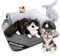 Origintek Katzentunnel, Plüsch Katzentunnel Bett, Katzenspielzeug Tunnel für Indoor-Katzen, Large 70x70cm