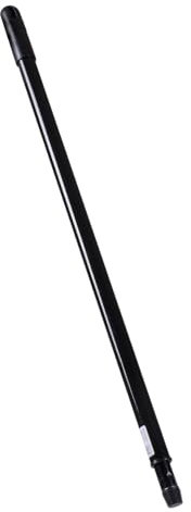 BawiTec Qualitäts Teleskopstiele stufenlos verstellbar ausziehbar mit Gewinde und Aufhängekappe Stiel Metallstiel für Besen,Schrubber,Wischer Teleskopstange Telesstiel (2 Stiele, schwarz, 130cm)