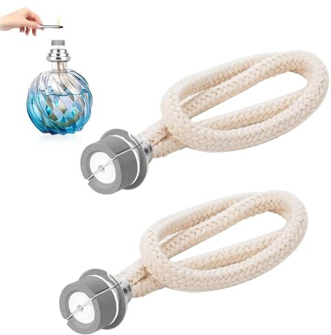 2 Stück Duftlampe Docht für Lampe Berger, Lampen Ersatzbrenner Zubehör, Duft Öllampe Docht Ersatz Luft Kontrolle Katalytischer Brenner Lampe Docht, für Raumluft Verbessern Aromatherapie(Silber)