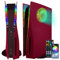 Joso Carcasa para placa frontal con tira de luz LED RGB para PS5 Disc Edition, ABS antiarañazos, resistente al polvo, carcasa de repuesto con ranuras para ventilador, sincronización de música con 8