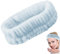 Sugeru Flanell Elastische Haarband,Spa Stirnband Damen,Weiches Haarband Kosmetik,Rutschfest Breitkrempe Haarreifen Damen,für Dusche Hautpflege Make-up Gesichtsreinigung Mädchen Yoga (Blau, Standard)