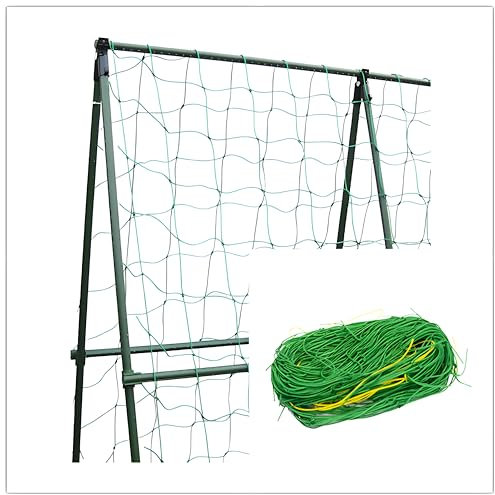 2pcs Trellis Netting,Climbing Vine Net for Fruit and Vegetable,Green Plant Support Net for Climbing Plants,for Passion Fruit,Grape,Bean and Vegetable Horticultural(2-Pack 2.95' x 5.91'Ft)