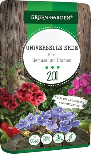 Terreau pour fleurs 20L pour légumes, herbes aromatiques et plantes ornementales | Terreau avec biostimulation et pH optimal | Le terreau pour légumes favorise la floraison, le rendement et la racines