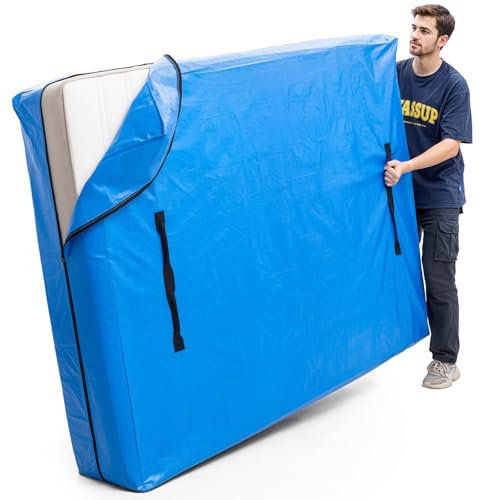 TAILI Matratzen-Umzugstaschen, strapazierfähiger Matratzenbezug für Umzugsbedarf mit verstärkten Griffen, Aufbewahrungshülle, Verpackungsschutz (Zwilling)