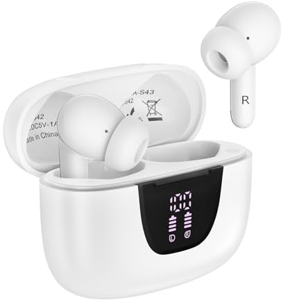 Auricolari Bluetooth senza fili Cuffie per iPhone 17 Pro Max 17 Pro 17 Air 16 15 Pro Max 16e 16 15 Plus, Auricolari Bluetooth iPhone 48 ore di riproduzione, Auricolari in-ear impermeabili IP7
