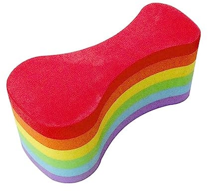 KiBcsLic Pull Buoy Pool Trainingshilfe, Beinschwimmer, Bein Und Hüftstütze für Unisex Kinder, Regenbogen