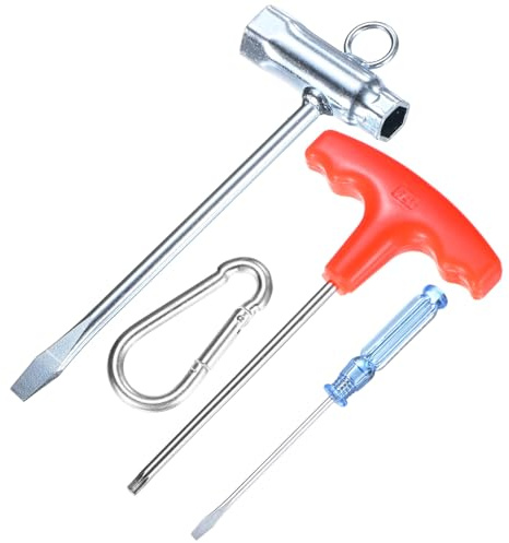 M METERXITY 1 Set Chainsaw Wrench, 1 Pack 13 by 19 Mm(1/2 x 3/4 Inch) t Wrench Spanner Tool T-Handle T27 Screwdriver Small Screwdriver and Spring Hook for Chainsaw Maintenance