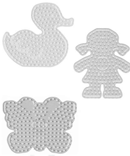 Hama MAXI Perlen - Stiftplatte 8207 Mädchen, 8218 Schmetterling und 8203 Ente