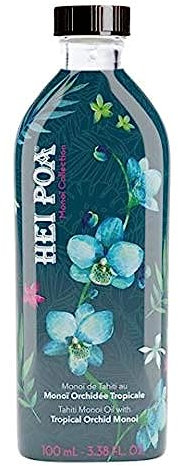 Hei Poa, huile corporelle (Monoï Pur de Tahiti, parfum Orquidea Tropical) – 100 ml.