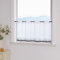 ESLIR Scheibengardine mit Ösen Gardinen Küche Bistrogardinen Transparent Stores Vorhänge mit Satinband Voile Weiß und Schwarz HxB 30x120cm 1 Stück