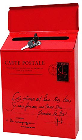 Venus Valink - Buzón de Correo con Cerradura de Hierro, diseño Vintage, para Colgar en la Pared, para Correo Postal, Correo o periódico, Estilo Retro, para Exteriores, Resistente al Agua, pa