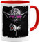 OM3® Musik Deejay DJ Yoda Tasse | Keramik Becher | 11oz 325ml | Beidseitig Bedruckt | Rot