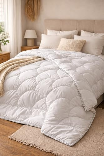 Lussuoso piumone in lana di alpaca, per tutte le stagioni (220 x 230 cm, king size)