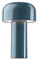 Flos Bellhop Tischleuchte Akku Aufladbar Polykarbonat Grey Blue, Maße: 12,5cm x 21cm, F1060014, Blau-grau, 21 cm
