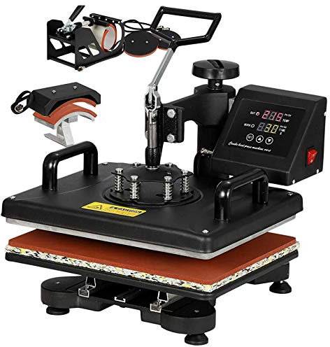 0℃ Outdoor 8 en 1 Prensa de Calor Camisetas Prensa Termica para Sublimacion para Camisetas Tazas Gorras y Platos Heat Press Machine Diseño Giratorio de 180° Controlador LED Digital