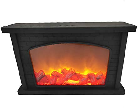 Tixiyu Farol de simulación para chimenea, chimenea de imitación LED para el hogar, chimenea de mesa cargada por USB o batería, chimenea decorativa que simula llama 3D