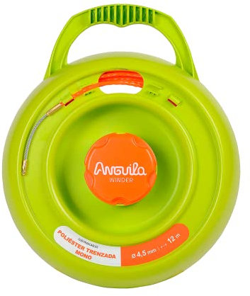Anguila Max | Winder | Enrollador | Poliéster Trenzado | Color Naranja | Diámetro 4,5mm | 12 metros