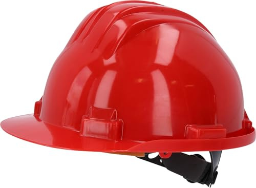 KS TOOLS Casque de Protection de Travail, Serre-tête Amovible, Rouge